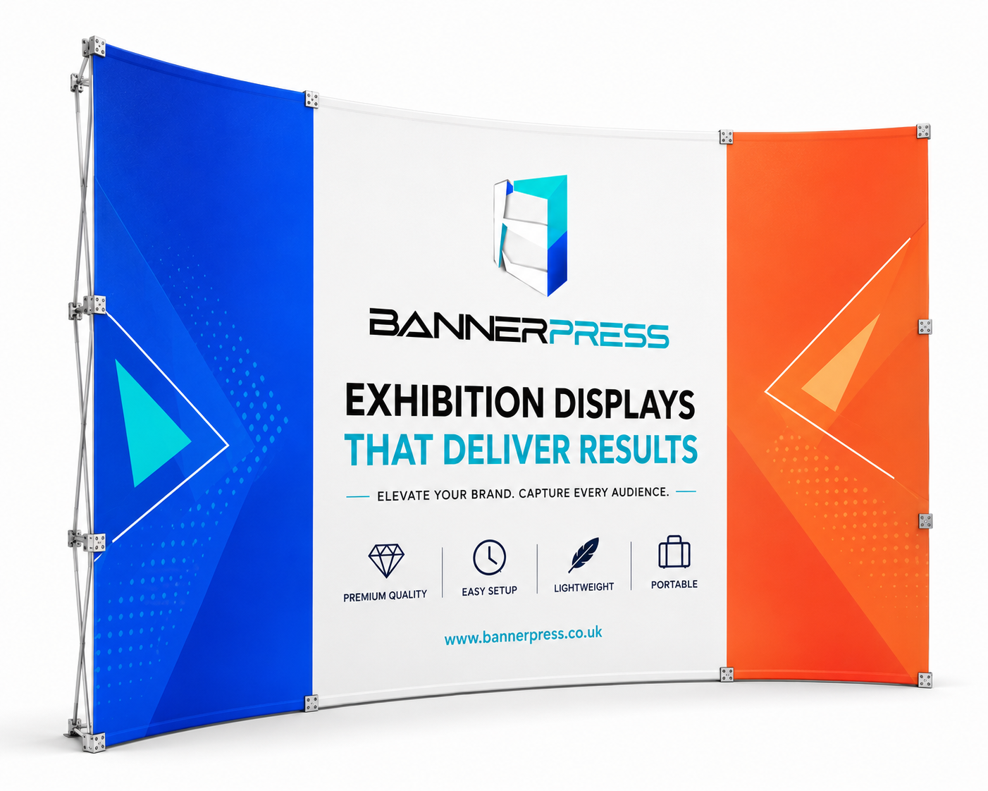 Curved Fabric Pop-Up Display 3×3