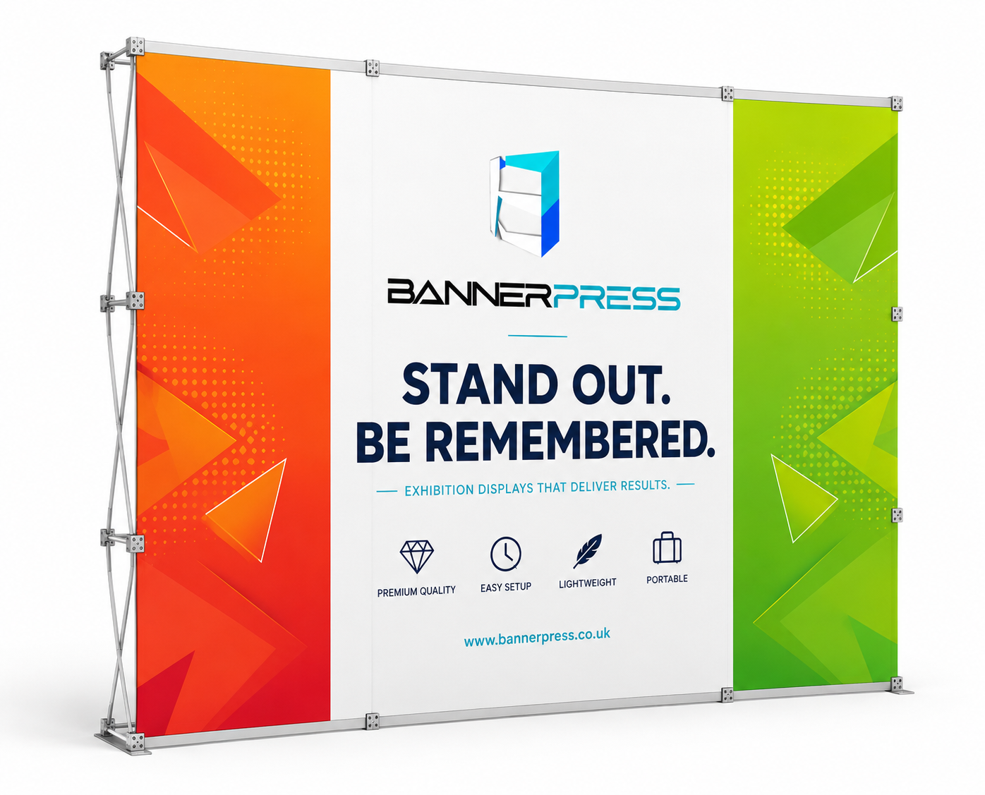 Straight Fabric Pop-Up Display 3×3
